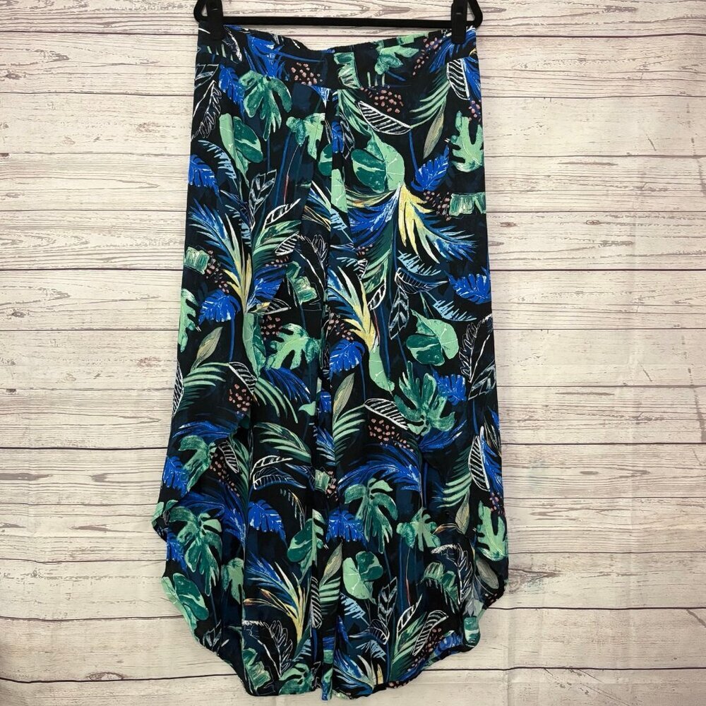 New Look Wide Leg Black Floral Casual Pants XL‎